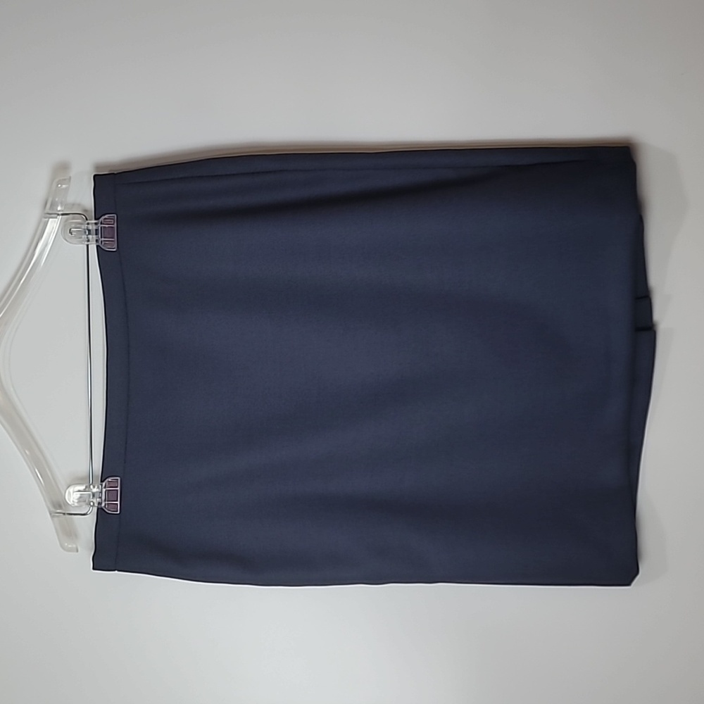 ANNE KLEIN SKIRT & JACKET BLUE SUIT w/LAYERED RUFFLE NECKLINE w/suit bag - Picture 7 of 17